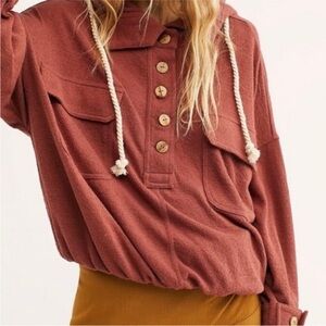 FREE PEOPLE BEACH SAIL AWAY HOODIE SIZE medium